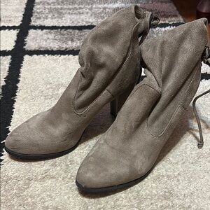 Women's Taupe Suede Ankle Boots